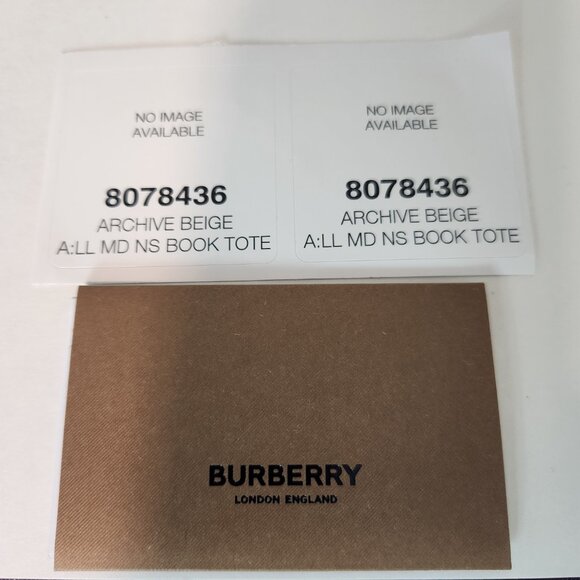 Burberry Medium NS Book Tote Bag Purse | Striped Pattern - Picture 8 of 9